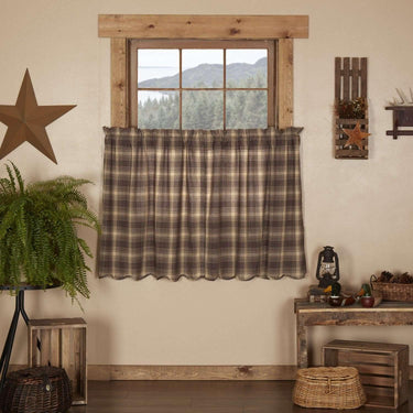 Dawson Star Scalloped Tier Curtain Set of 2 L36xW36 - The Fox Decor